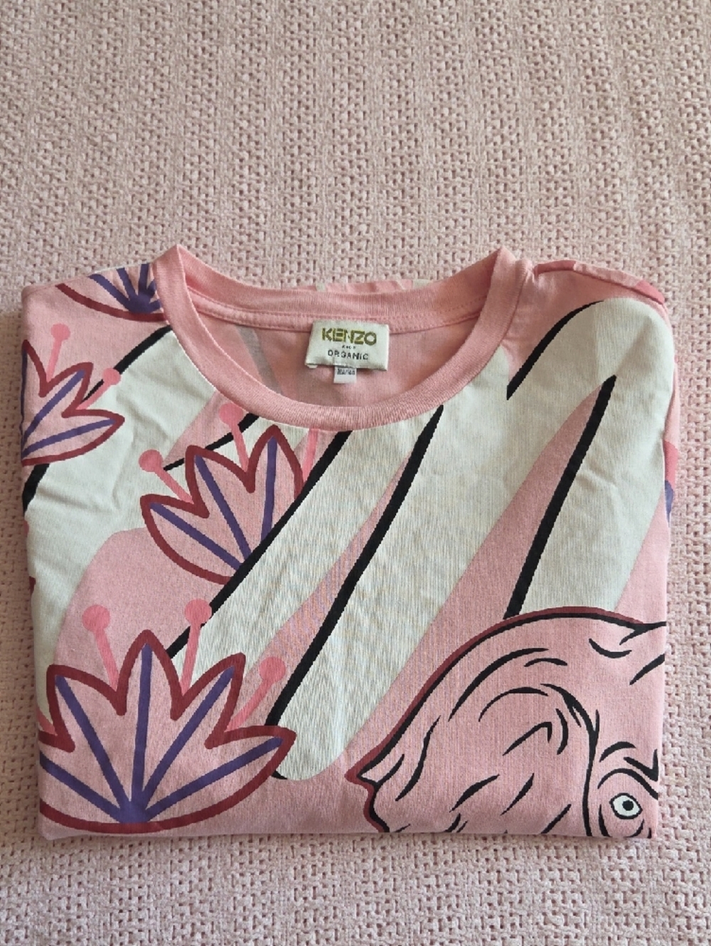 KENZO Kids Light Pink Graphic Short Sleeve Tee Girls Size 10 - Picture 12 of 12